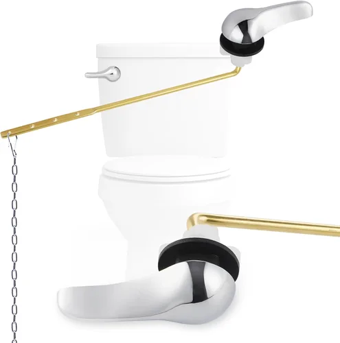 Miniatura 8 de Hygie Rinse Kit de repuesto de mango de inodoro de metal, ajuste frontal universal, palanca de inodoro compatible con estándar americano/Glacier