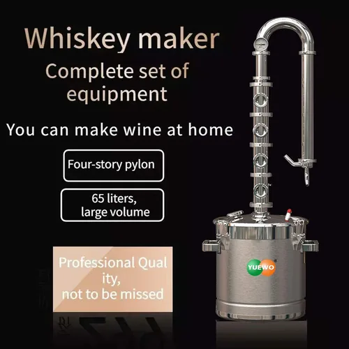 Miniatura 3 de YUEWO Kit de Destilación de Vino de Acero Inoxidable de 5.8 Galones/22 Litros, Destilador de Agua, Kit de Elaboración Casera para Bricolaje