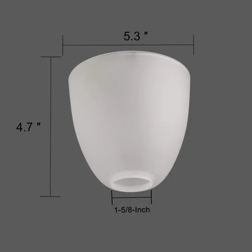 Miniatura 4 de G0030 - Paquete de 3 pantallas de vidrio esmerilado, globo o cubierta de repuesto con ajuste de 1-5/8 pulgadas para lámpara de pared de araña