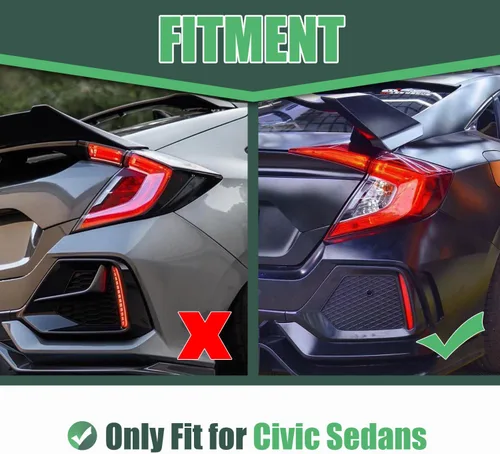 Miniatura 2 de letsdate Luces traseras LED para Honda Civic Sedan 2016-2021, montaje de luces traseras RGB para Honda Civic de 10ª generación con señal de giro