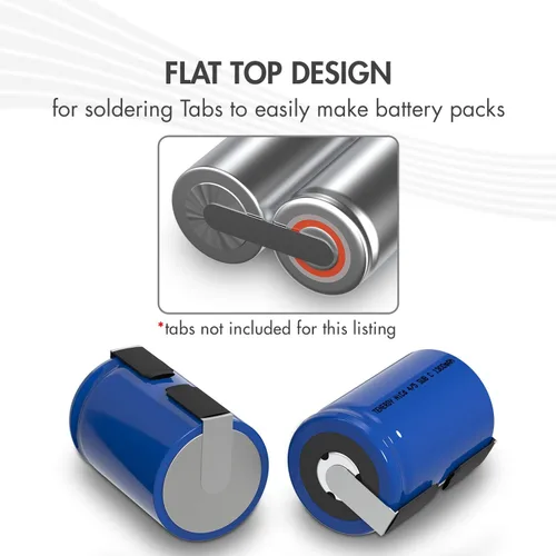 Miniatura 4 de Tenergy 4/5 SubC 1.2 voltios 1300mAh NiCD baterías recargables, paquete de 15