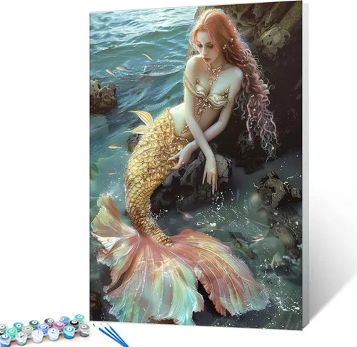 Miniatura 13 de Tucocoo Tatuajes de Espalda para Mujeres Pintura DIY por Números para Adultos, Pavo Real y Flores Pintura por Números en Lienzo Fácil de Pintar