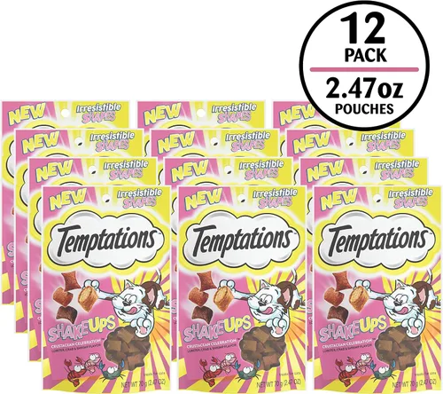 Miniatura 2 de Temptations ShakeUps - Golosinas crujientes y suaves para gatos, sabor a celebración de crustáceos, bolsa de 2.47 onzas, (paquete de 12)