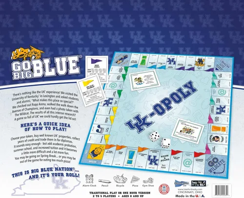 Miniatura 5 de Late for the Sky Juego de mesa Opoly con temática universitaria, 2-6 jugadores, estrategia de fiesta familiar, fichas y ubicaciones de campus