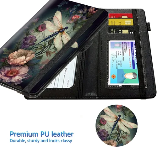 Miniatura 75 de Funda para chequera para hombres y mujeres, cartera de cuero RFID con ranuras para tarjetas de crédito, soporte de cheques duplicados personales
