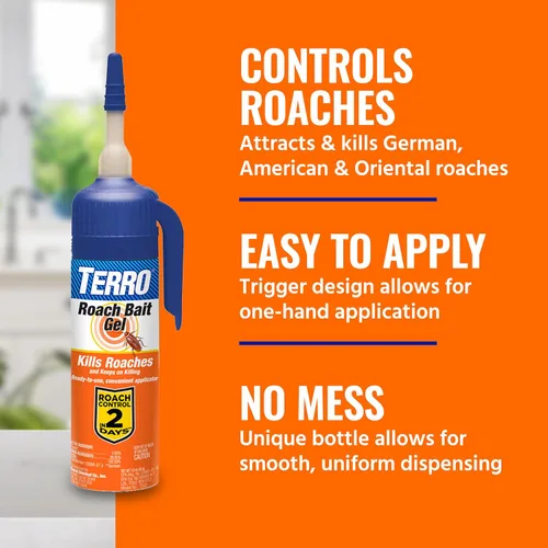 Miniatura 3 de Terro T502 Gel Atrayante para Cucarachas de Interior Listo para Usar - Mata Cucarachas Alemanas, Americanas y Orientales, 3 oz