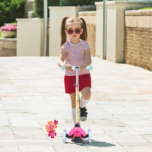Miniatura 10 de Self Balancing Kick Scooter with Light Up Wheels, Extra Wide Deck, 3 Wheel Platform, Foot Activated Brake, 75 lbs Limit, Kids & Toddlers Girls or