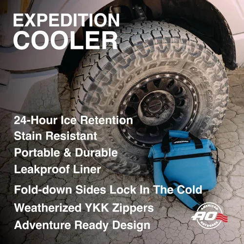 Miniatura 41 de Bolsa de enfriador AO Coolers Expedition de lona con lados blandos, a prueba de fugas, aislada, ligera Azul marino