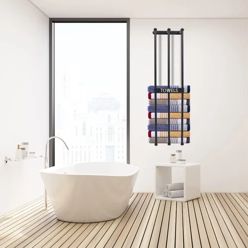 Miniatura 6 de Toallero de pared para baño pequeño, 3 barras para baño, toallero para pared de baño, organizador de baño, toallas para baño pequeño, caravana