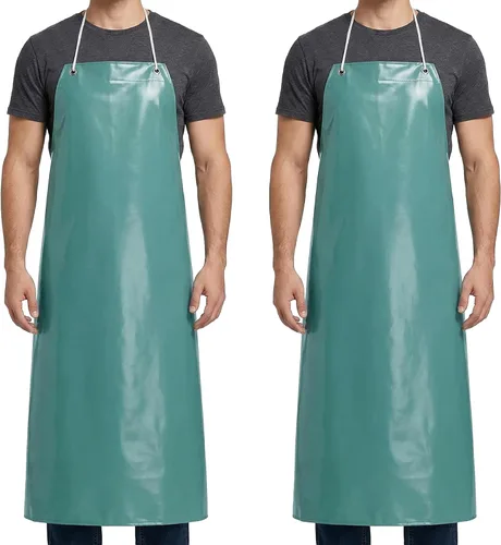 Miniatura 16 de Xpose Safety Heavy Duty Vinyl Waterproof Aprons, White - For Home, Industrial and Commercial Use - Chemical Resistant Blanco