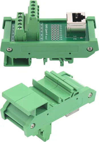 Miniatura 3 de Tablero de ruptura de distribución del conector Ethernet del soporte del carril del estruendo RJ45 8P8C, conector vertical unidireccional del bloque