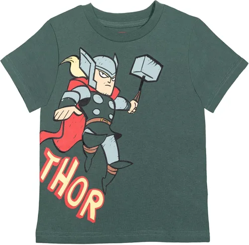Miniatura 4 de Marvel Paquete de 4 camisetas deportivas de los Vengadores Spider-Man de Iron Man Thor Capitán América, para niños pequeños y grandes
