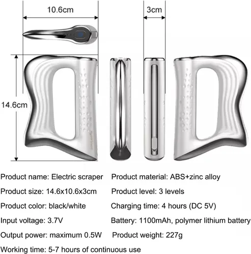 Miniatura 7 de NICHOY Masajeador eléctrico de fascia, músculo raspador Guasha, presión de liberación relajante, pistola facial eléctrica Masaje de micro corriente