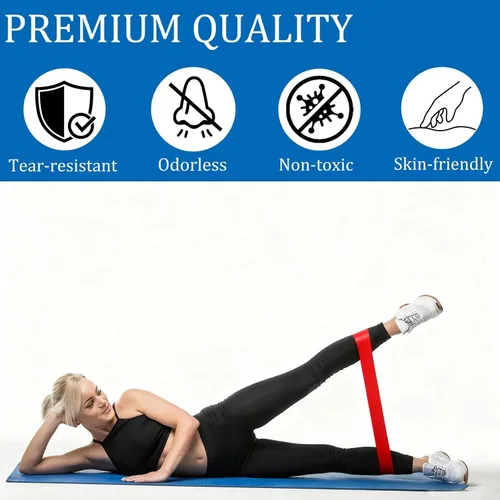 Miniatura 5 de Juego de bandas de resistencia, bandas de ejercicio portátiles de 6 niveles para entrenamiento de fuerza, estiramiento, fitness para interiores