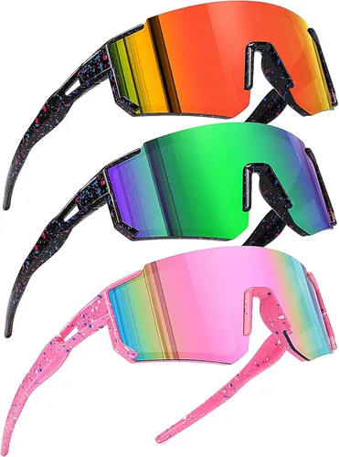 Miniatura 13 de SEKKAF Gafas de sol de béisbol juveniles para niños, gafas de sol deportivas para niños y niñas, gafas de softbol para ciclismo, protección UV400