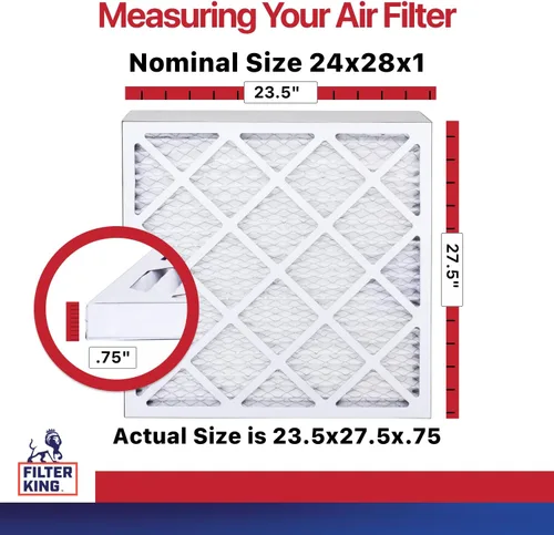 Miniatura 17 de Filter King Filtro de aire de 5.88x12.13x1 Paquete de 6 Filtros plisados MERV 11 HVAC para horno A/C Fabricado en Estados Unidos