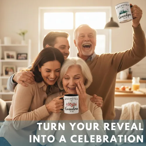 Miniatura 8 de Vivulla68 Taza promocionada a los abuelos 2026 con tarjeta de felicitación, regalo de revelación de embarazo para la nueva abuela y el abuelo, taza