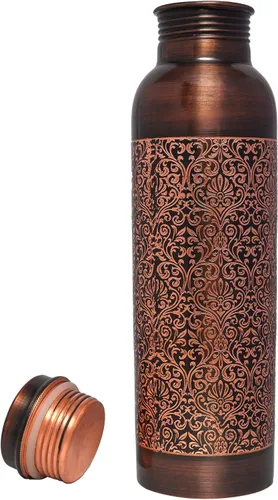 Miniatura 3 de Botella de cobre Premium Retro Finish, 32.1 fl oz (32.12 Fl Oz) Capacidad para Beneficios de Salud Ayurveda