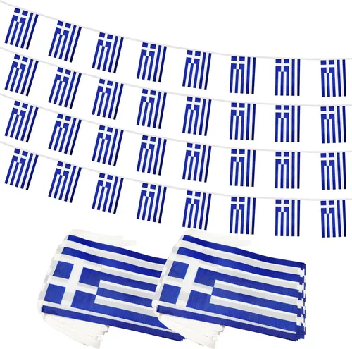 Miniatura 23 de Bandera de Cuerda Argentina de 100 Pies, 76 Piezas Bandera Estandarte Argentina, Pequeñas Mini Banderas del Mundo para Eventos Deportivos
