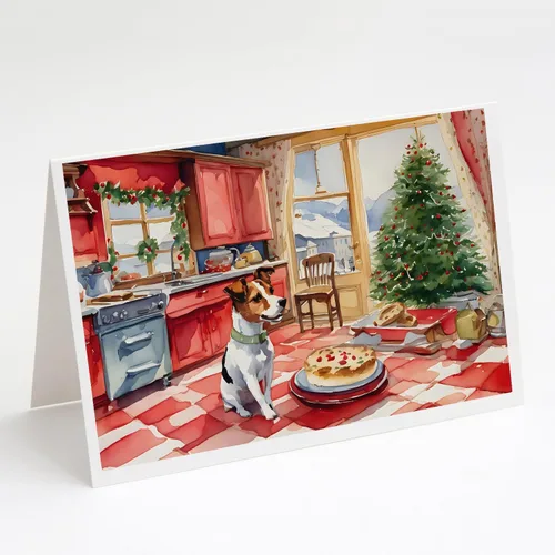 Miniatura 84 de Caroline's Treasures DAC3884GCA7P Paquete de 8 tarjetas en blanco de Navidad con galletas de husky siberiano Tarjetas de felicitación con sobres