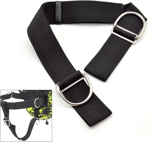 Miniatura 7 de Almencla Tech Dive 2 pulgadas de ancho cómodo buceo correa de entrepierna accesorios - negro ligero