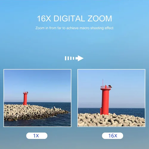 Miniatura 3 de Cámara digital con 1080P, pantalla de 2.4 pulgadas, punta y disparo compactos, zoom 16X, portátil para principiantes, niños (negro)