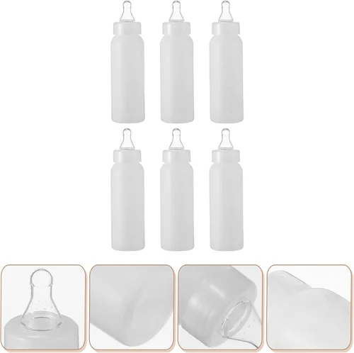 Miniatura 6 de 6 unids de cordero biberones de alimentación animal cordero cabra leche ternero leche alimentador para ovejas s blanco 8.5 fl oz