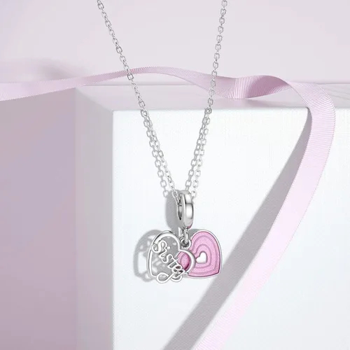 Miniatura 3 de SEVENWELL Dijes familiares para Pandora, plata de ley 925 con forma de corazón y flores para pulsera, mamá, hermana, hija, esposa, nana, mejor amiga