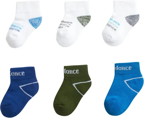 Miniatura 4 de New Balance Calcetines para bebé, paquete de 6 calcetines acolchados de corte de un cuarto (bebébebé)