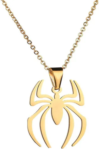 RZCXBS Collar con colgante de araña de acero inoxidable ligero con dije de Spiderman joyería para niños mujeres niños y niñas Metal