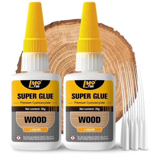 Miniatura 17 de Superpegamento líquido para madera, adhesivo de cianoacrilato instantáneo transparente para manualidades de madera, reparación de carpintería