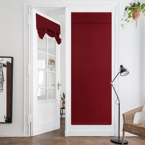 Miniatura 26 de HOMEIDEAS Cortinas Opacas para Aula para Puerta Principal, Cubierta de Ventana de Puerta de Aula, Persianas de Privacidad con Aislamiento Térmico