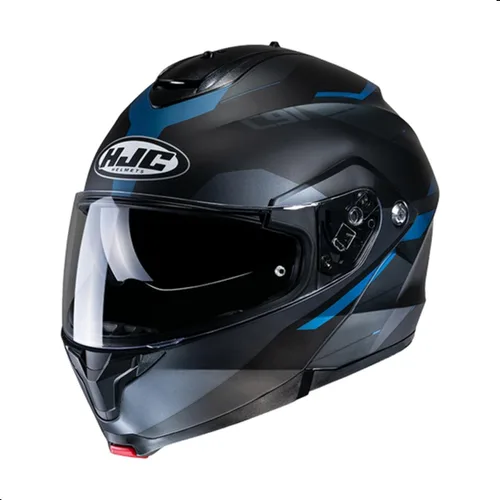 Miniatura 4 de Casco modular para motocicleta HJC C91 Karan con visor HJ-17 Pinlock, aprobado por DOT (MC1SF, X-Small)