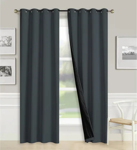Miniatura 8 de Safdie Cortinas opacas para dormitorio o sala de estar. Cortinas de 84 pulgadas de largo, juego de 2 paneles. Cortinas para Cuarto. Cortinas beige