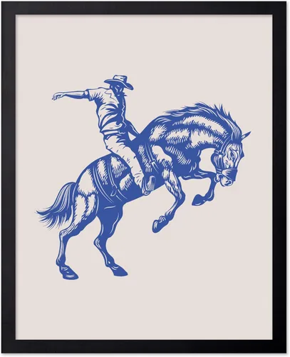 Miniatura 92 de Poster Master Póster de Rodeo marrón – Estampado retro de vaquero sobre caballo – Arte de vaquero – Arte occidental – Arte del salvaje oeste