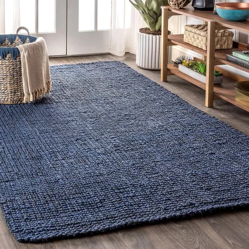 Miniatura 9 de Eyely FRN102C-2 - Alfombra de pasillo de fibra natural tejida a mano de yute grueso para interiores, bohemia; rústica; vintage, dormitorio, cocina