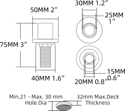 Miniatura 5 de CIENCIA Juego de rociadores laterales para fregadero de cocina, cabezal de pulverización extraíble de acero inoxidable con manguera y soporte, Negro