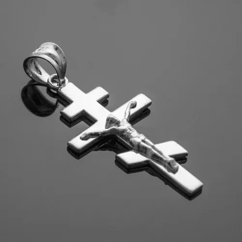 Miniatura 2 de Plata de ley ortodoxa Rusa Crucifijo Colgante
