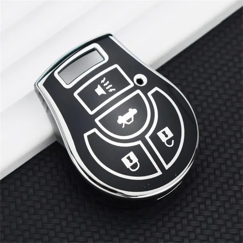 Miniatura 3 de Funda para llavero Nissan March Tiida Altima Sentra Armada Cube Juke Maxima Pathfinder Rogue 2012 Versa Accesorios con llavero Smart Key Case