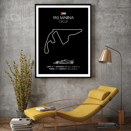 Miniatura 115 de Custom Car Posters Póster hecho a mano compatible con Autodromo Enzo e Dino Ferrari (Imola, Italia), póster de pista de carreras diseñado