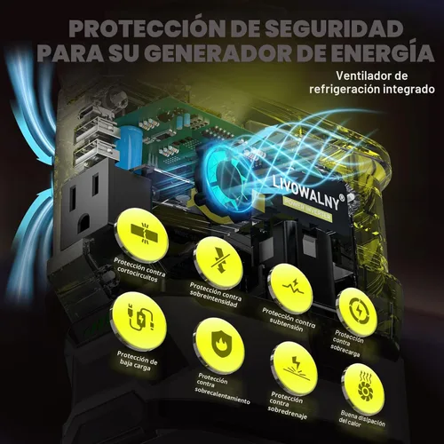 Miniatura 5 de Inversor de potencia real de 200W compatible con Ryobi 18V, inversor de batería DC 18V a AC 110-120V, generador de estación de energía LIVOWALNY