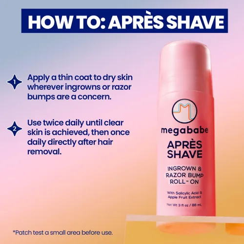 Miniatura 5 de Megababe Après Shave Después del afeitado y depilación Tratamiento roll-on para vellos encarnados y protuberancias de afeitado para mujeres