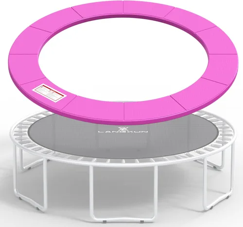 Miniatura 18 de LANGXUN - Almohadilla de seguridad universal para cama elástica de 8 pies, 10 pies, 12 pies, 14 pies, 15 pies, 16 pies, cubierta de espuma de Azul
