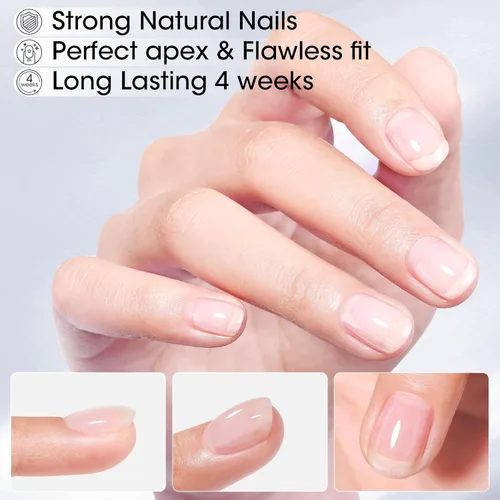 Miniatura 6 de GELLEN Gel constructor de uñas de grado de salón, 5 en 1, sin hema, gel constructor transparente para fortalecedor de ápice de uñas, 0.7 onzas Gel