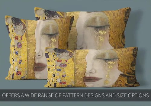Miniatura 7 de Gustav Klimt Boudoir - Funda de almohada rectangular con cremallera en un lado impreso de 12 x 16 pulgadas