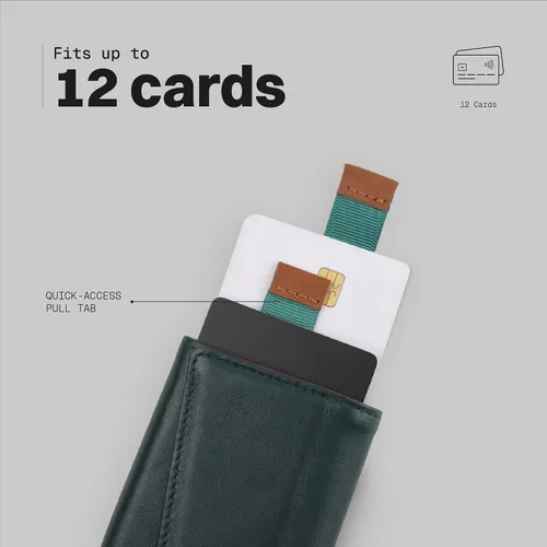 Miniatura 51 de The Frenchie Co. - Cartera - Cartera delgada de piel plegable - Protección de bloqueo RFID con múltiples ranuras para tarjetas y ventana