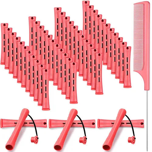 Miniatura 15 de 48 piezas de varillas para el cabello permanente, varillas cortas de onda fría, planchas de permanente de plástico, rulos para rizar el cabello