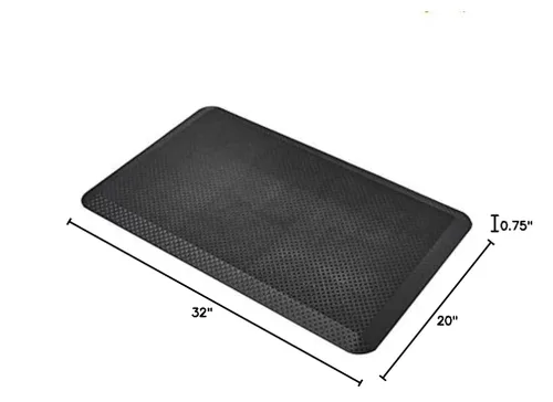 Miniatura 6 de Amazon Basics Tapete Rectangular Duradero Anti-Fatiga Ergo Comfort de Pie de 3/4", 32"x20", Negro