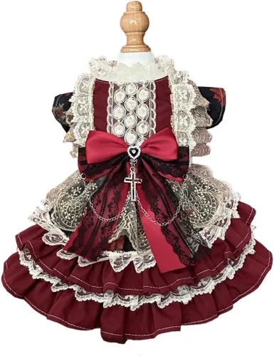 Miniatura 42 de Moda Vestido de Princesa de Chifón para Perro Dulce Cachorro para Perro EXTRAL Pequeño y Perro Pequeño Rosa M