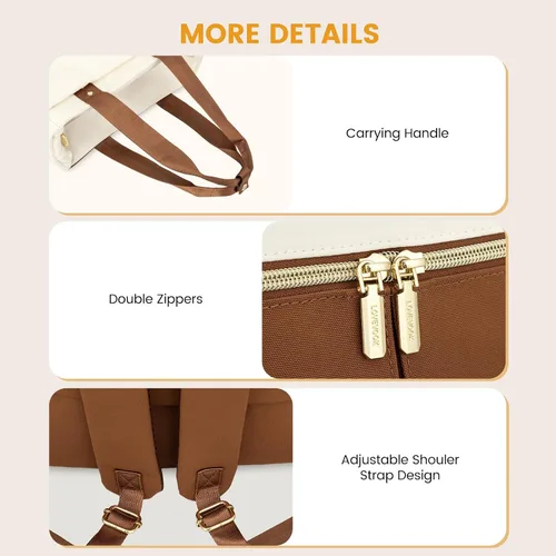 Miniatura 7 de LOVEVOOK Mochila para pañales, bolsa de pañales con bolsillos aislados, bolsa de bebé para niñas y niños con cambiador, bolsa de pañales grande
